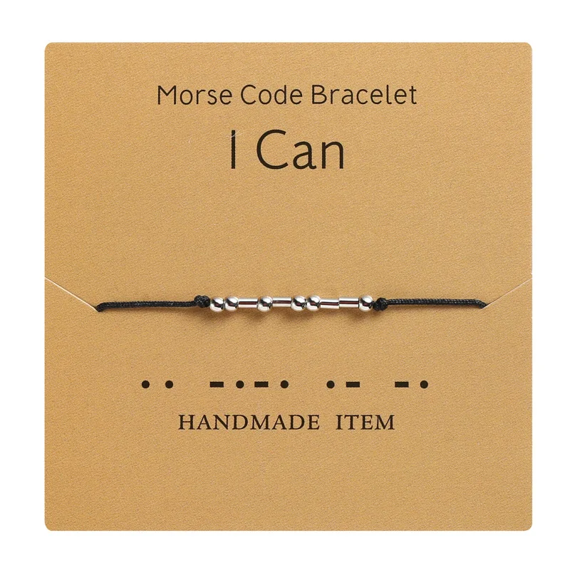 Модный браслет Morse Code 8 сезонов с бусинами веревочный для женщин и мужчин