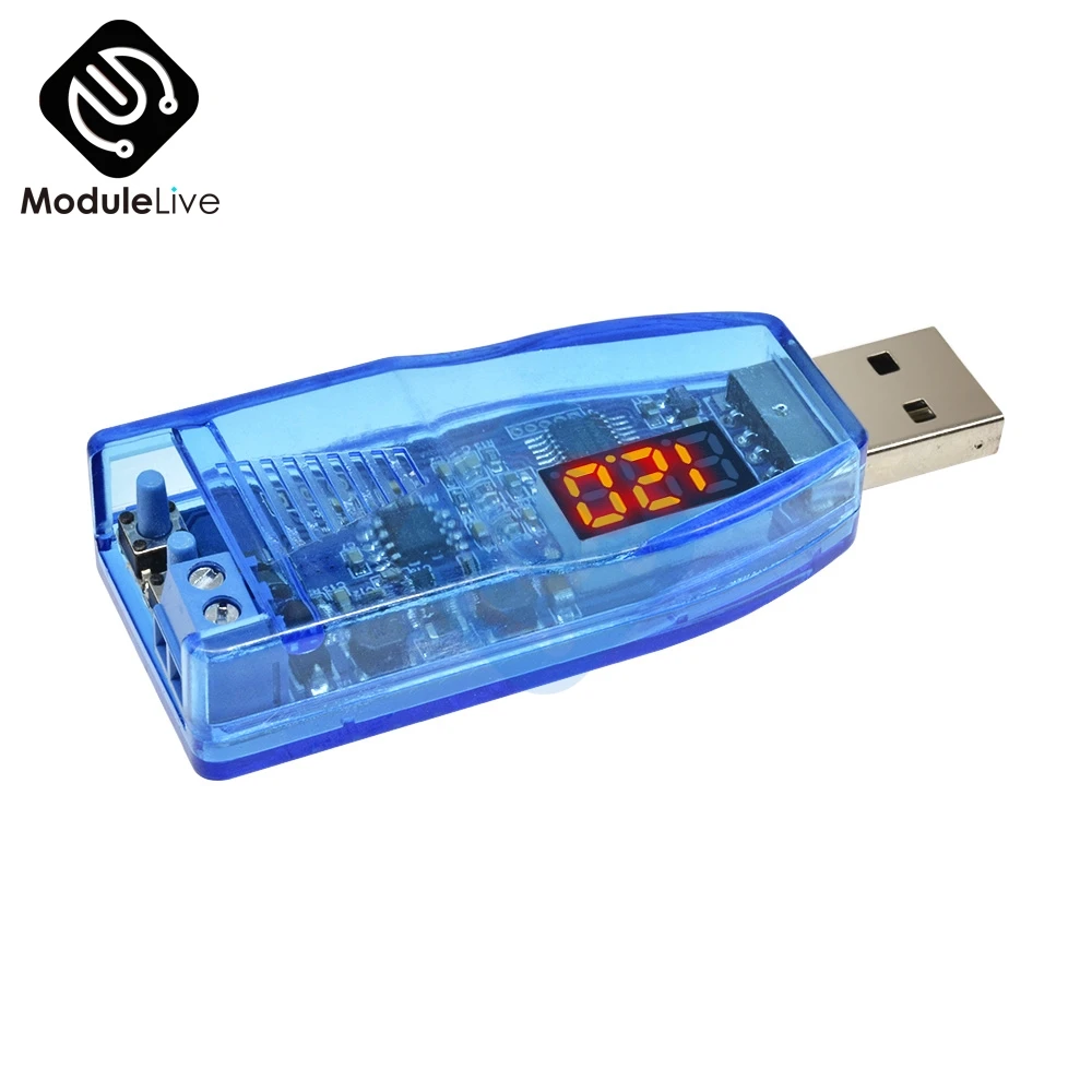 Adjustable 5 В до 3,3 В 9 в 12 В 24 В Регулируемый USB понижающий модуль питания красный зеленый Дисплей Напряжение Вольт вверх кнопка