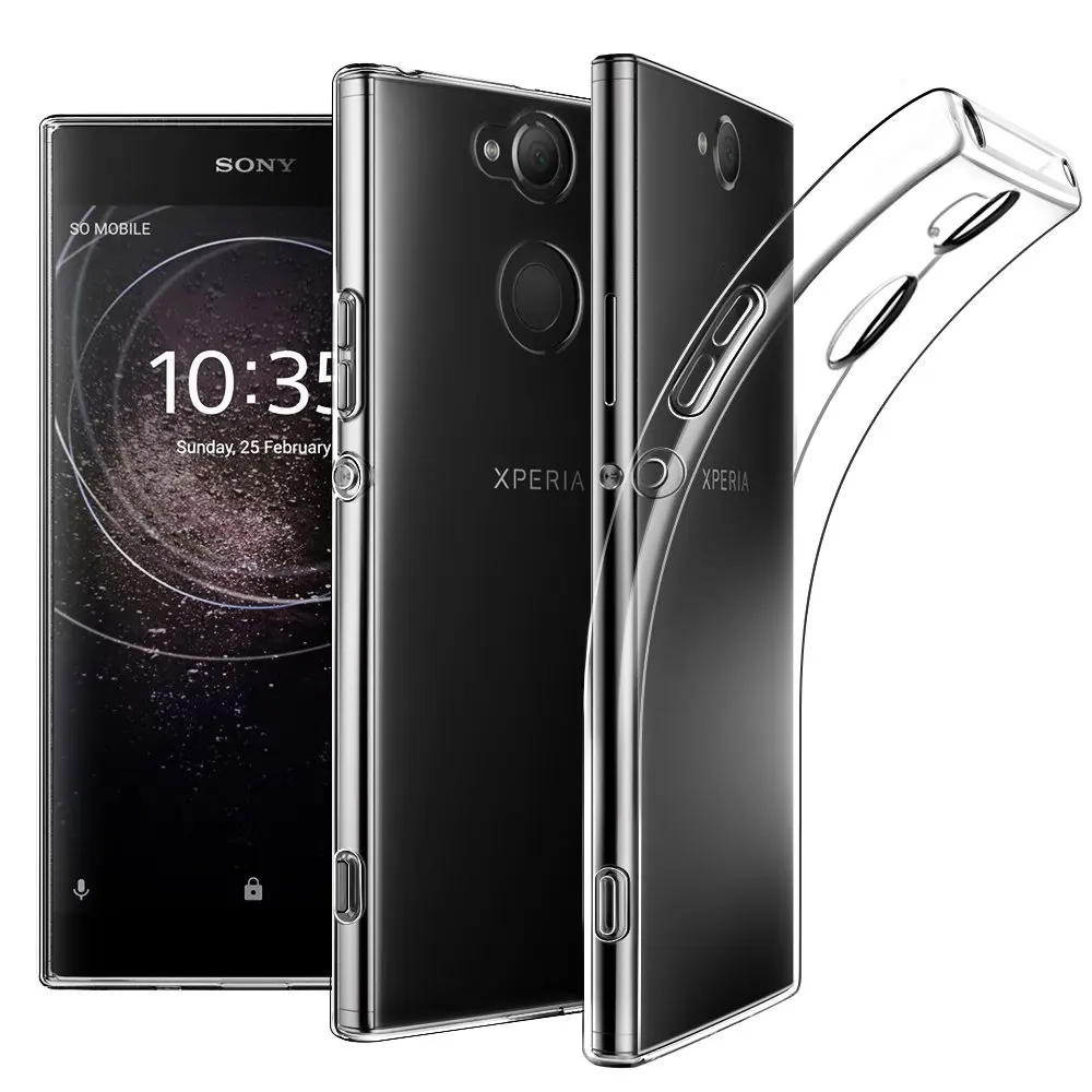 Чехол для Sony Xperia XA2 H4133 H4131 H4132 ультратонкий прозрачный мягкий ТПУ чехол-накладка