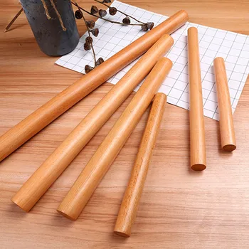 

New 5 Size Kitchen Wooden Rolling Pin Fondant Cake Decoration Dough Roller Baking Kitchen Cooking Tools Accessories 16/30/40CM