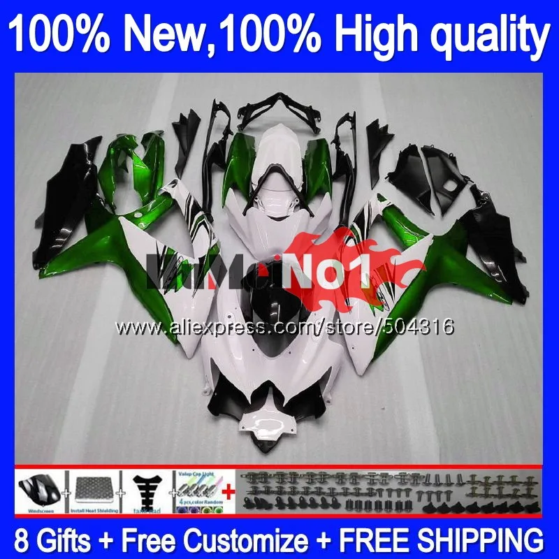 Корпус для SUZUKI GSXR-750 GSXR600 GSX-R750 2008 2009 2010 17MC. 150 GSXR-600 K8 GSXR750 GSXR 600 750 08 09 10 Зеленый Белый обтекатель