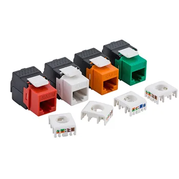 

Cat6 Modules RJ45 Ethernet Lan Cable Adapter Toolless Type Crimping CAT6 Plug Keystone Jack RJ45 Network Connector Color