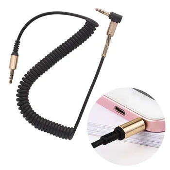 

3.5 Jack AUX Audio Cable 3.5MM Male to Male Cable For Phone Car Speaker MP4 Headphone 1.8M Jack 3.5 Spring Audio Cables