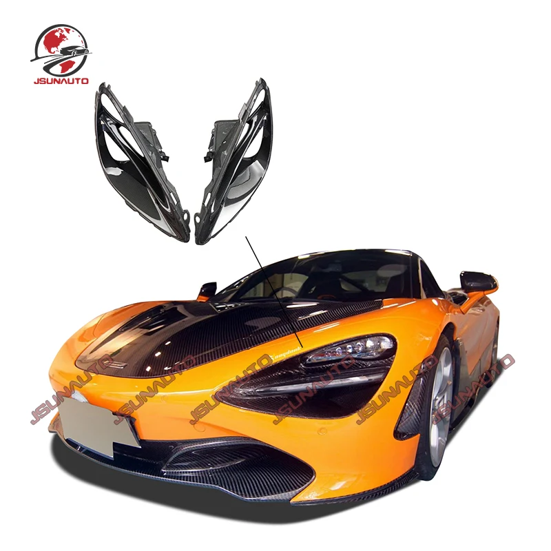 

CF Parts For Mclaren 720s Carbon Fiber Headlight Cover Front Lamp Cover Auto Carbon Parts OEM Style