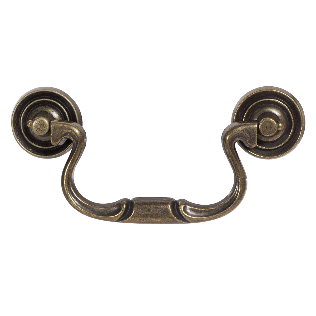 Antique Bronze Bail Style Drawer Pull Handle Vintage Cupboard Old Desk Dresser Vanity etc Furniture CC 96mm,cabinet handles