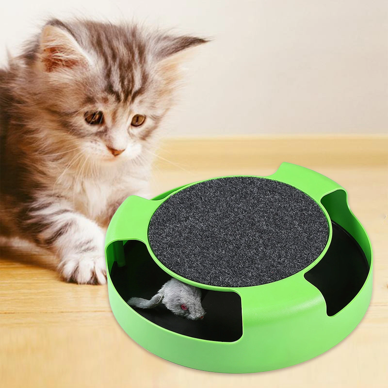 Interactive Cat Toys Mice Toy for Kittens Cat Scratcher Pad with