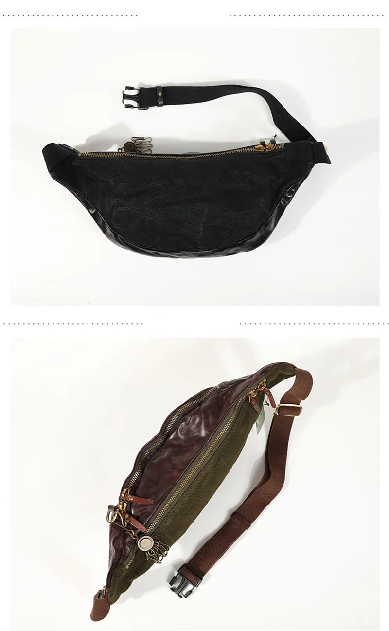genuíno do vintage saco peito dos homens