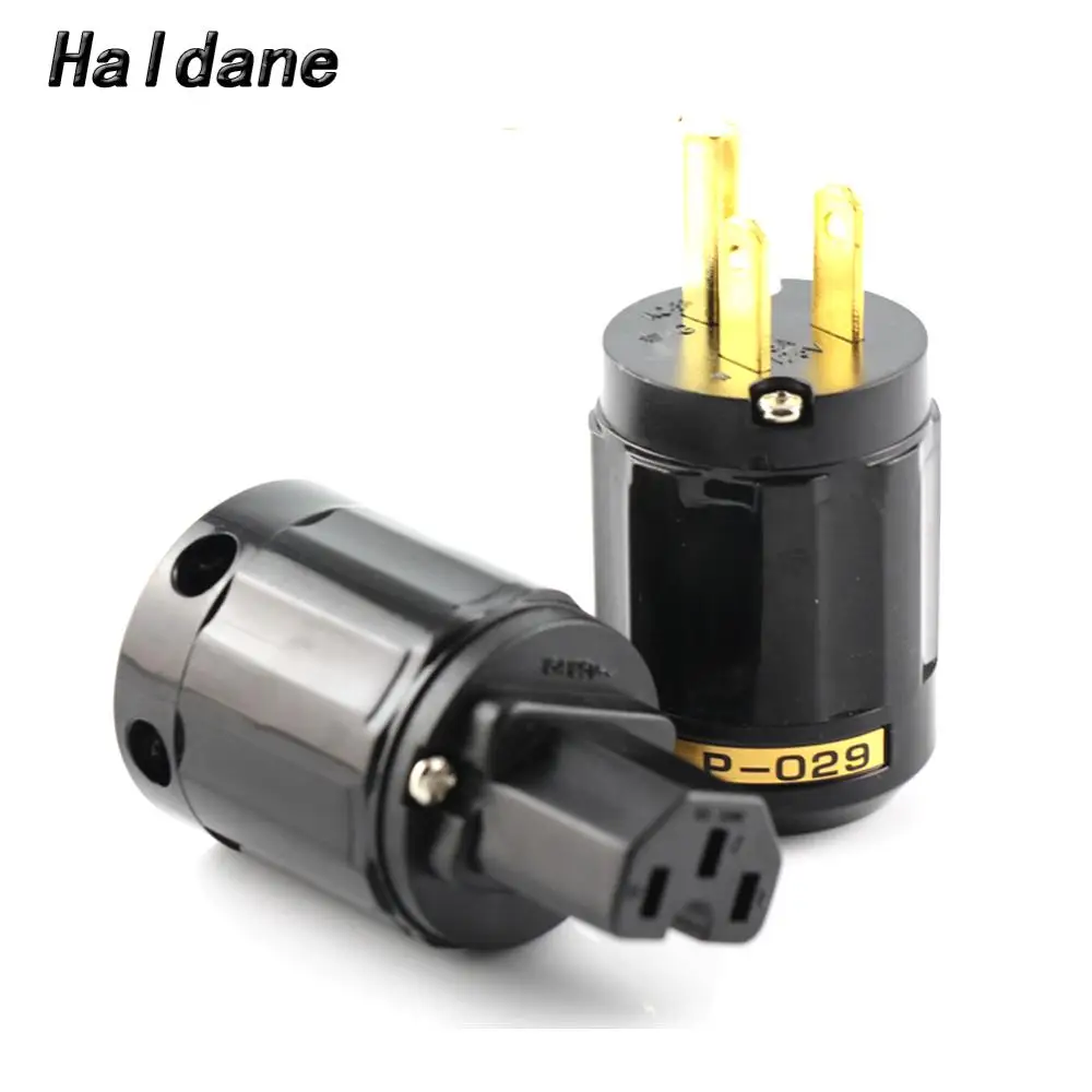 Haldane пара HIFI Чистая медь позолоченный P-029/C-029 США Разъем питания IEC разъем адаптер для DIY Amplifie кабель питания переменного тока
