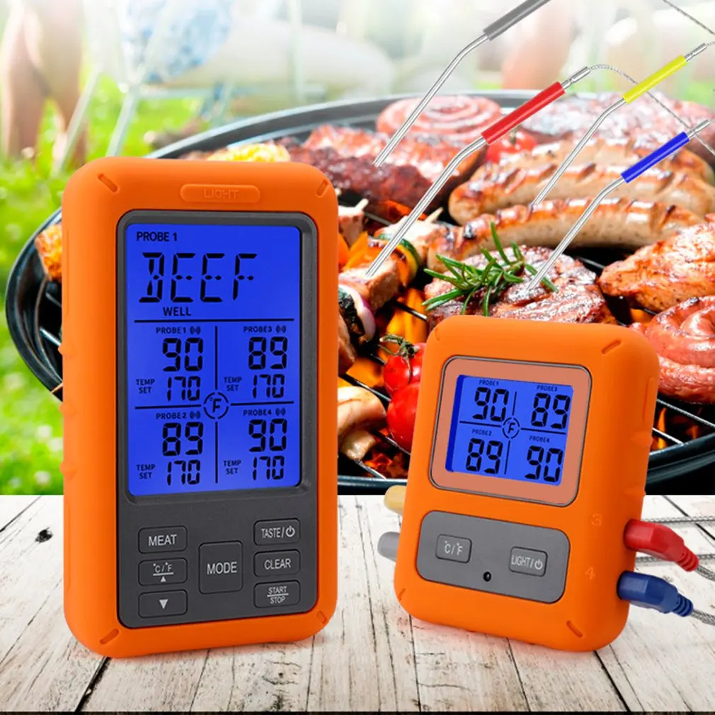 Remote Digital Cooking Meat Thermometer with Probe For Grill Oven BBQ Timer US 