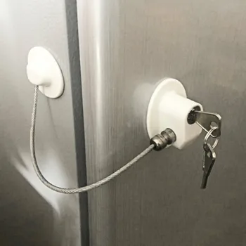 

Refrigerator Lock, Fridge Lock with keys, Rustproof Freezer Lock with Strongs [3]