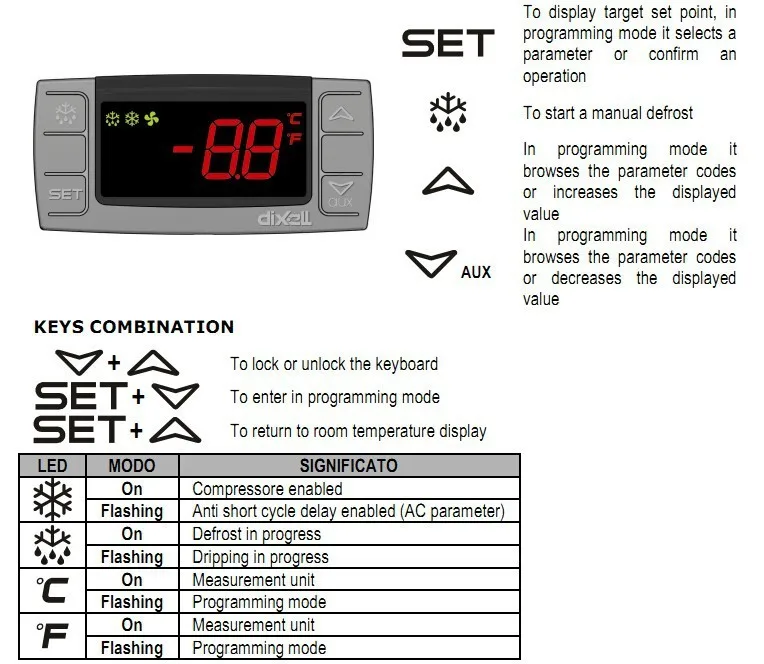 Dixell digital temperature controller defrost and fans management XR06CX Thermostat cold room Thermometer