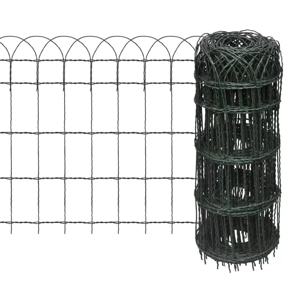 

vidaXL Powder-Coated Iron 25x0.65 M Garden Border Fence Suitable For All Types Of Outdoor Use High-Quality Materials Fencing