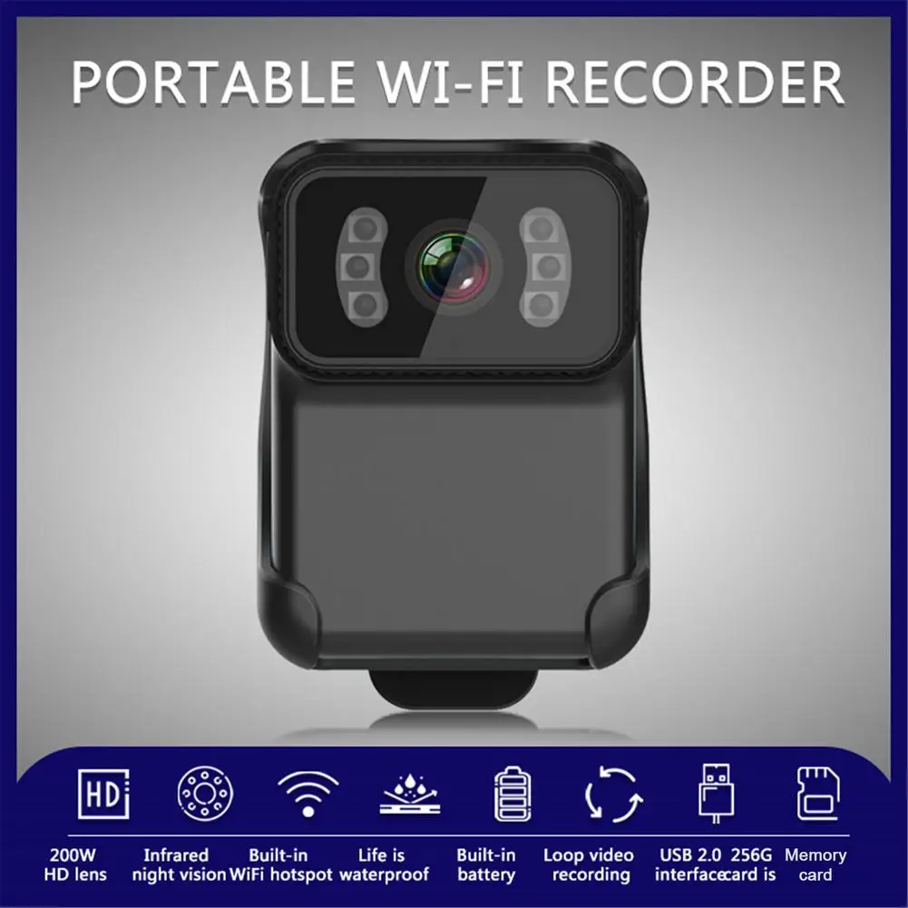 HD Экшн-камера со встроенной точкой доступа Wi-Fi и аккумулятором водонепроницаемая