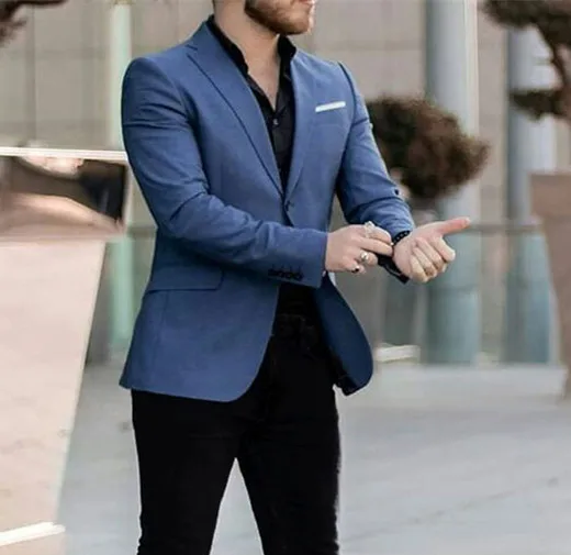 Blue Suits Men Business Blazer - AliExpress