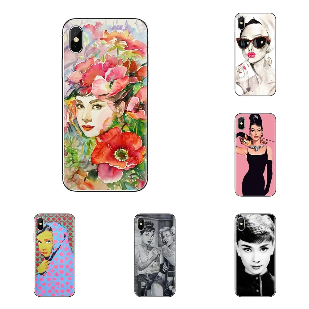 Silicone Case Cover Audrey Hepurn red lips sexy For Sony Xperia Z Z1 Z2 Z3 Z5 compact M2 M4 M5 E3 T3 XA Aqua LG G4 G5 G3 G2 Mini |