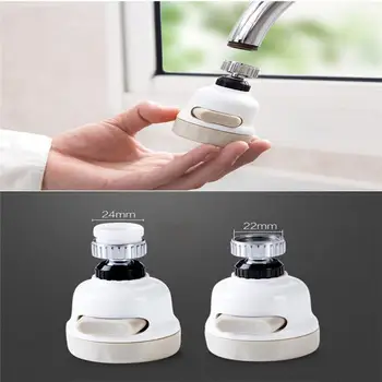 

Tap Splash Regulator Moveable Kitchen Tap Head Universal 360 Degree Faucet Water Saving Filter Sprayer for most round taps