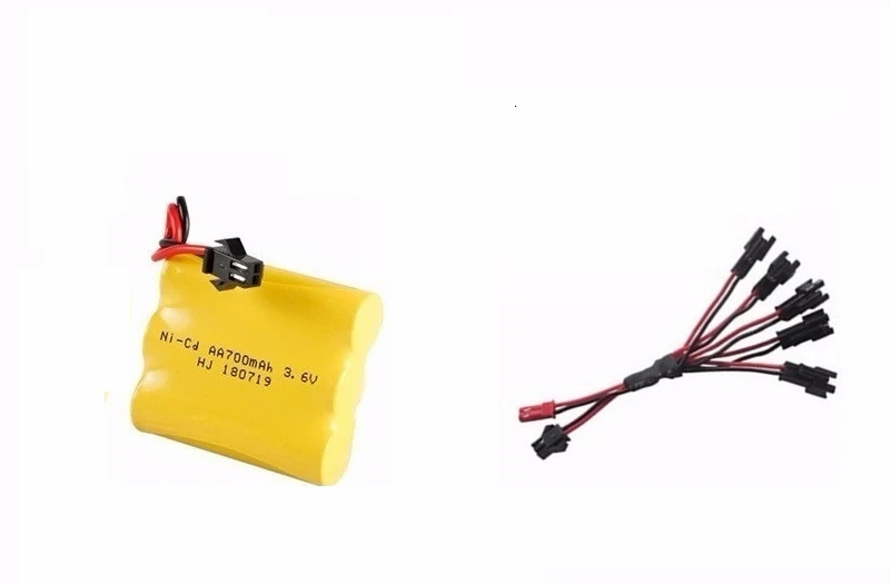 Модель M) Ni-CD 3,6 v 700mah батарея+ USB зарядное устройство для Rc игрушки автомобиль Танк Поезд Робот Лодка пистолет AA 3,6 v перезаряжаемый аккумулятор - Цвет: Red