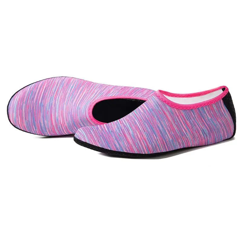 Striped Red Женская и мужская летняя спортивная пляжная обувь для занятий йогой с камуфляжным принтом для подводного плавания, носки для подводного плавания, быстросохнущие Тапочки - Цвет: Striped Red