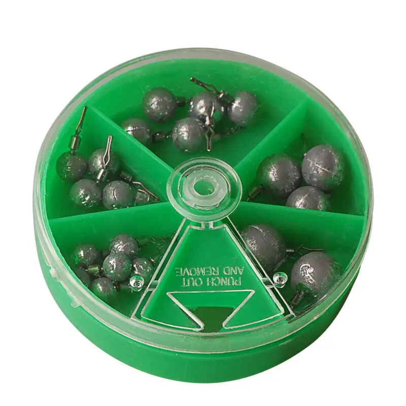Smart-20Pcs-Fishing-Lead-Sinkers-2-5g-3-5g-5g-10g-14g-5-Compartments-Lead-Weight (2)