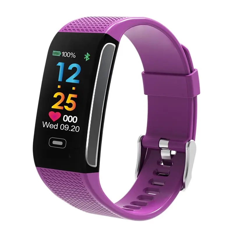 

Promotion--CK18S Purple smart bracelet dynamic heart rate color background Bluetooth sports bracelet