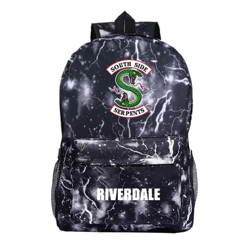 Холщовая Сумка для книг путешествий Riverdale 2 Style Fashion Anime South Side Serpents женский рюкзак