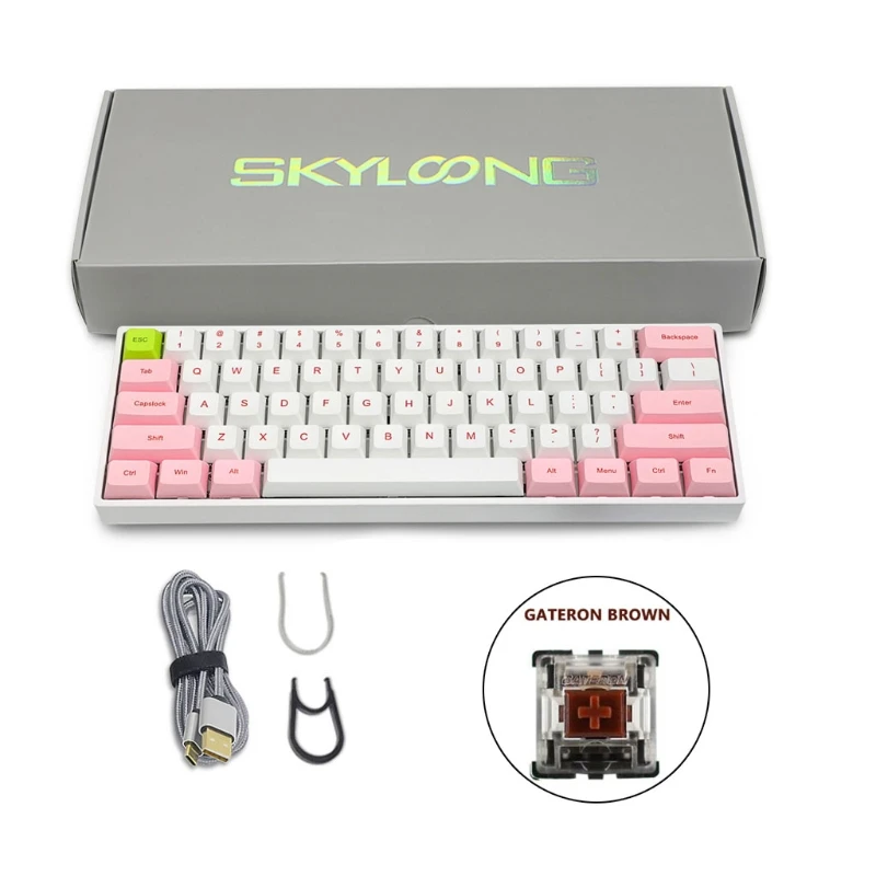 

2021 Новинка SK61 61 клавиша RGB оптический переключатель USB Проводная PBT сублимационная механическая клавиатура