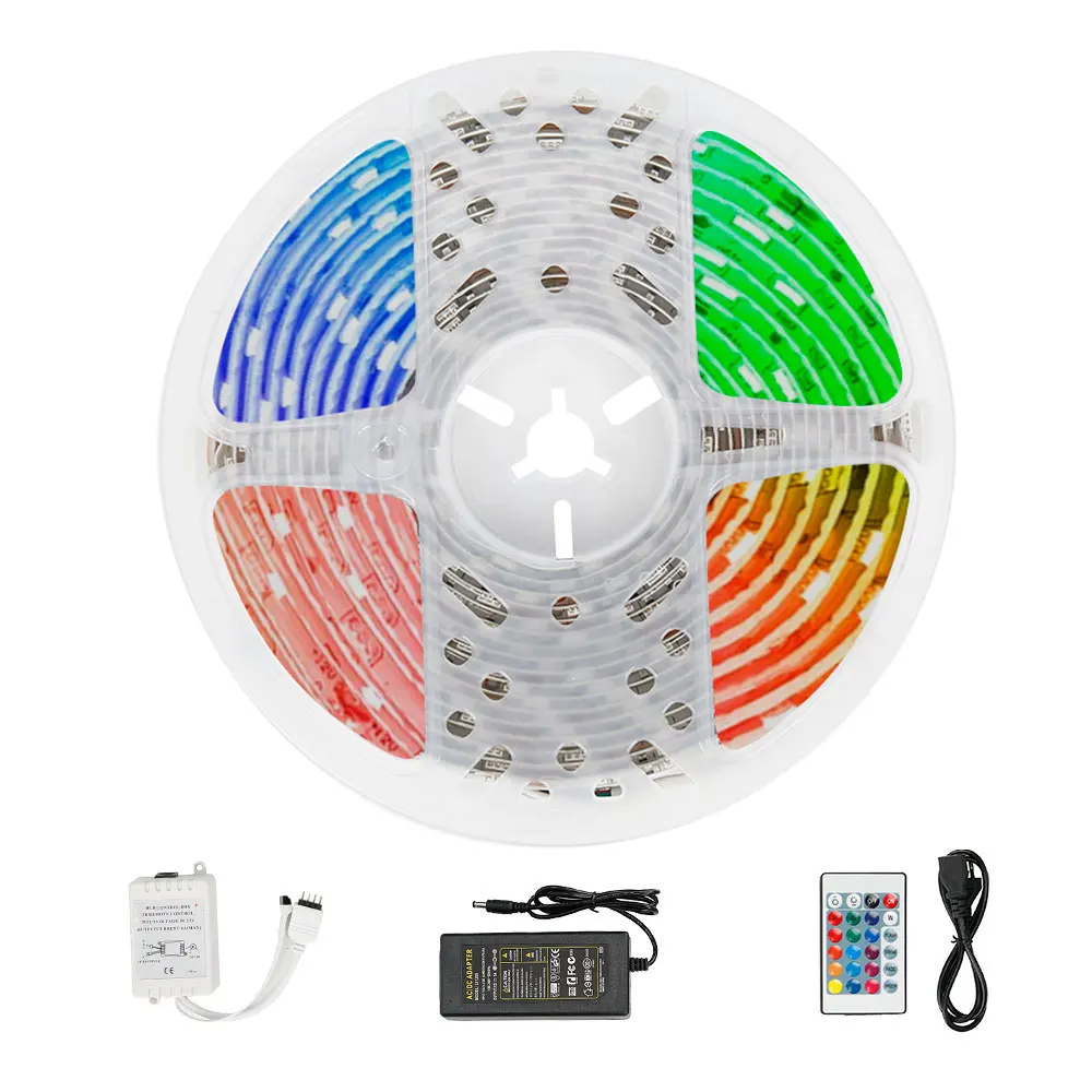 Led5050 лампа с низким напряжением 12 В эпоксидная Водонепроницаемая RGB цветная мягкая световая панель 44 Кнопка 600 контроллер света набор