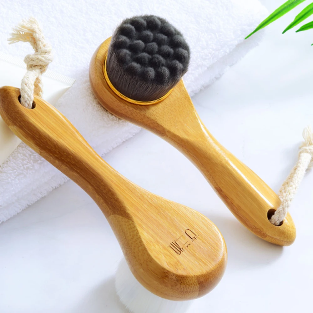 

Wash Face Brush Bamboo Facial Cleansing Brush Face Washing Cleansers Deep Pore Female Skin Care Cleaning Tool Waterproof