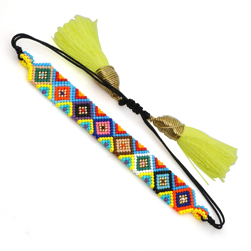 Go2boho богемный MIYUKI сглаза браслет эмаль плитка браслеты оболочки ювелирные изделия Сердце Pulseras Mujer женские модные браслеты