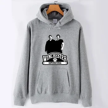 

Sam Dean Winchester Bros. Supernatural Castiel Angle Skull Head Girl Woman Hoodie Autumn Winter Fleece Couple Clothes ZIIART