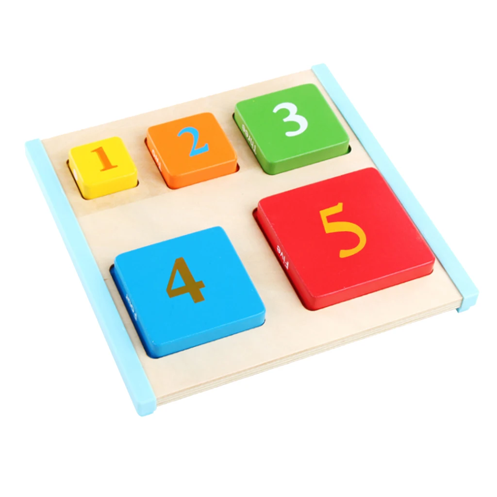 Цветной номер блок распознать головоломки деревянные игрушки форма обучения доска цвет изучение цифр Игрушки для малышей игрушка часы