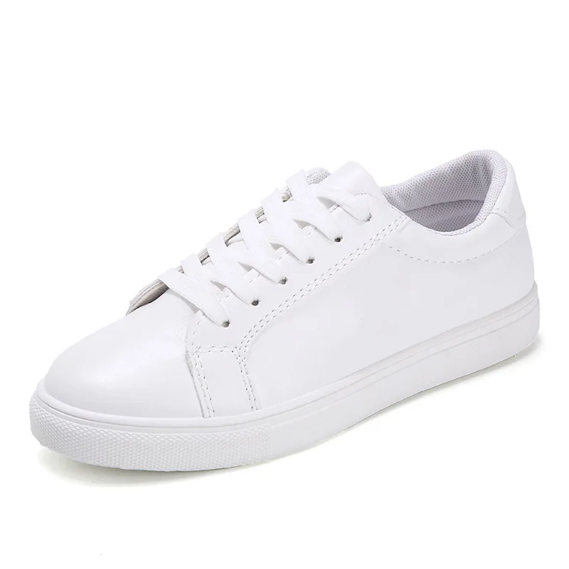 

2020 Classic Casual Canvas Shoes Female Summer Lace-up Flat Trainers Fashion Shoes Women Vulcanize Shoes White Sneakers Women