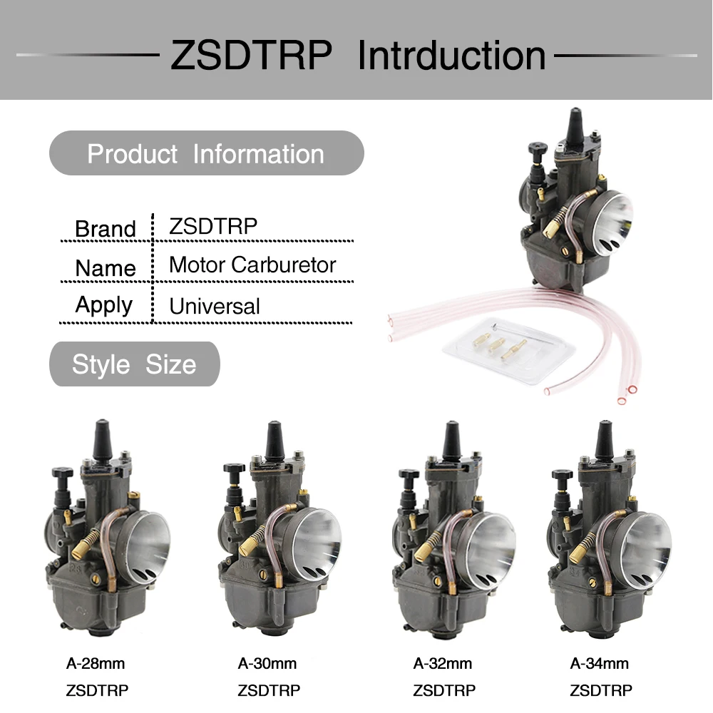 Карбюратор Alconstar PWK ZSDTRP для мотоцикла Honda Kawasaiki КАРБЮРАТОР класса А 28 мм 30 32 34