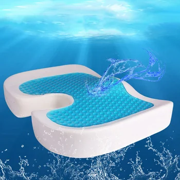 

Latex 46x36 U Shape Silicone Gel Cushion Memory Foam Pillow Coccyx Protect Slow Rebound Summer Cool Chair Cushion Seat Mat