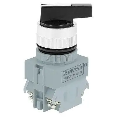 AC 380V 3A 1NO 1NC DPST 3 положения селектор фиксация ручка Поворотная переключатель