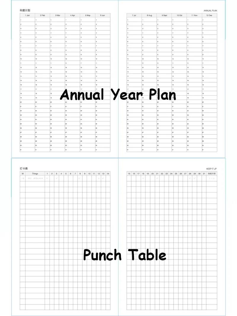 Kawaii Bullet Journal A6 DIY Agenda Weekly Monthly Planner Organizer Cute Bee Notebook Line Blank Grid Notebook School Note Book