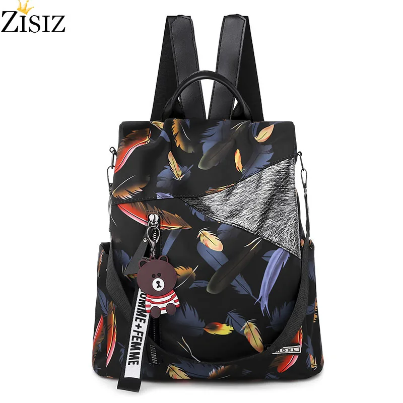 

2019 Anti-Thief Women Backpack Fashion Printing PU Leather High Quality School Bag Multifunction Backpack For Youth Schoolbag