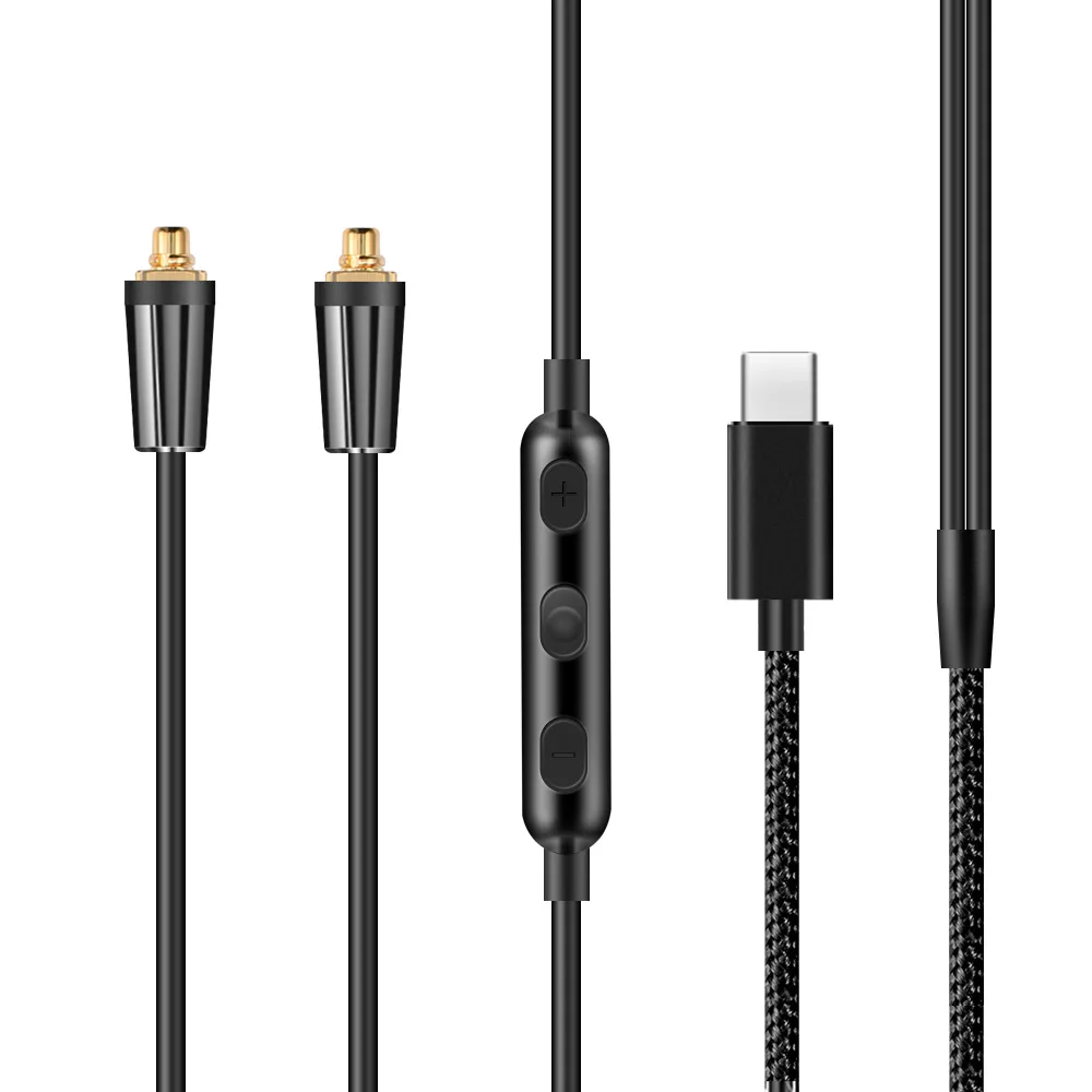 MMCX Replacement Headphone Cable TYPE C Audio Cable with Volume Control