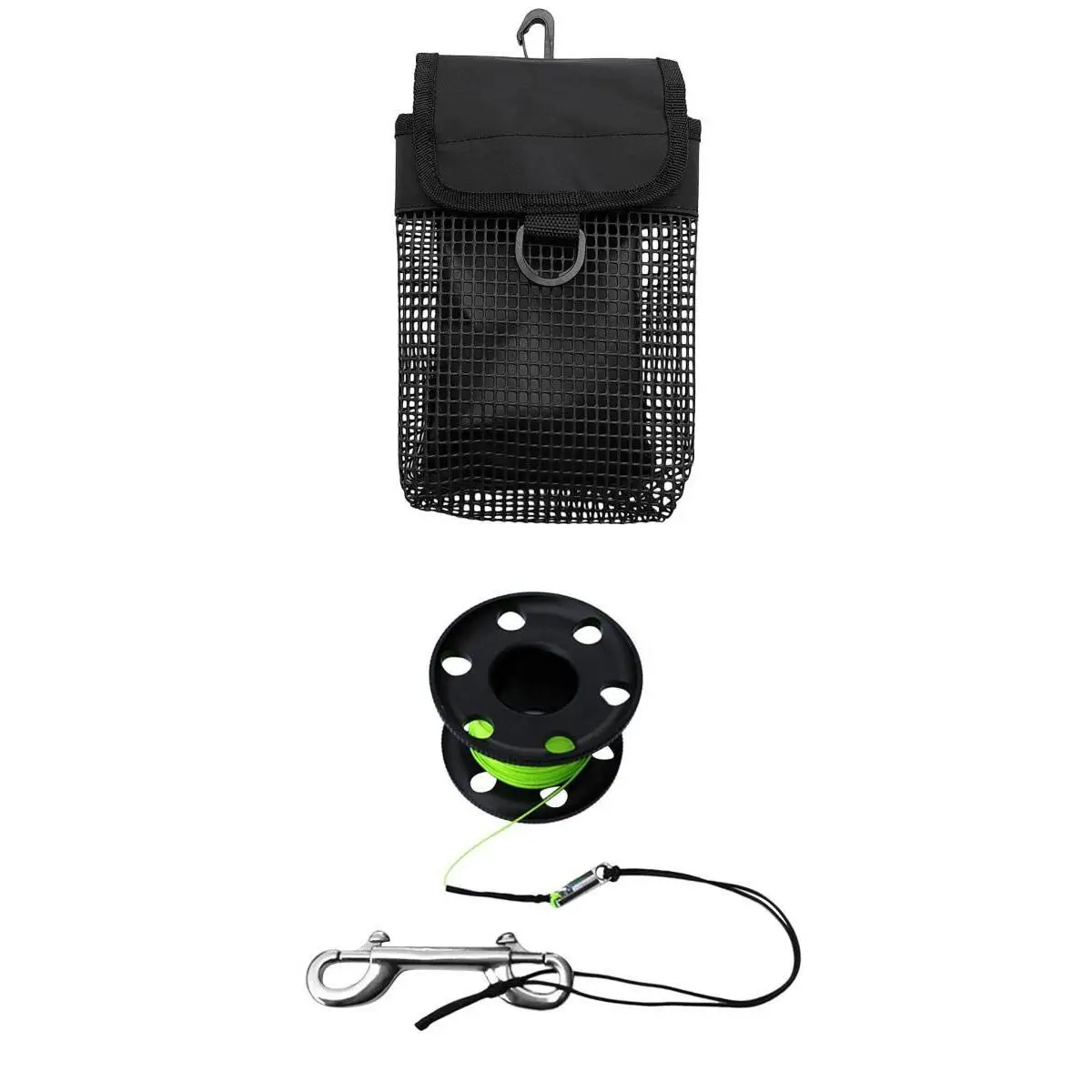 Perfeclan подводное плавание Finger Reel& Mesh gear Сумка Для Сноркелинга/Freediving Mesh Bag Finger Spool