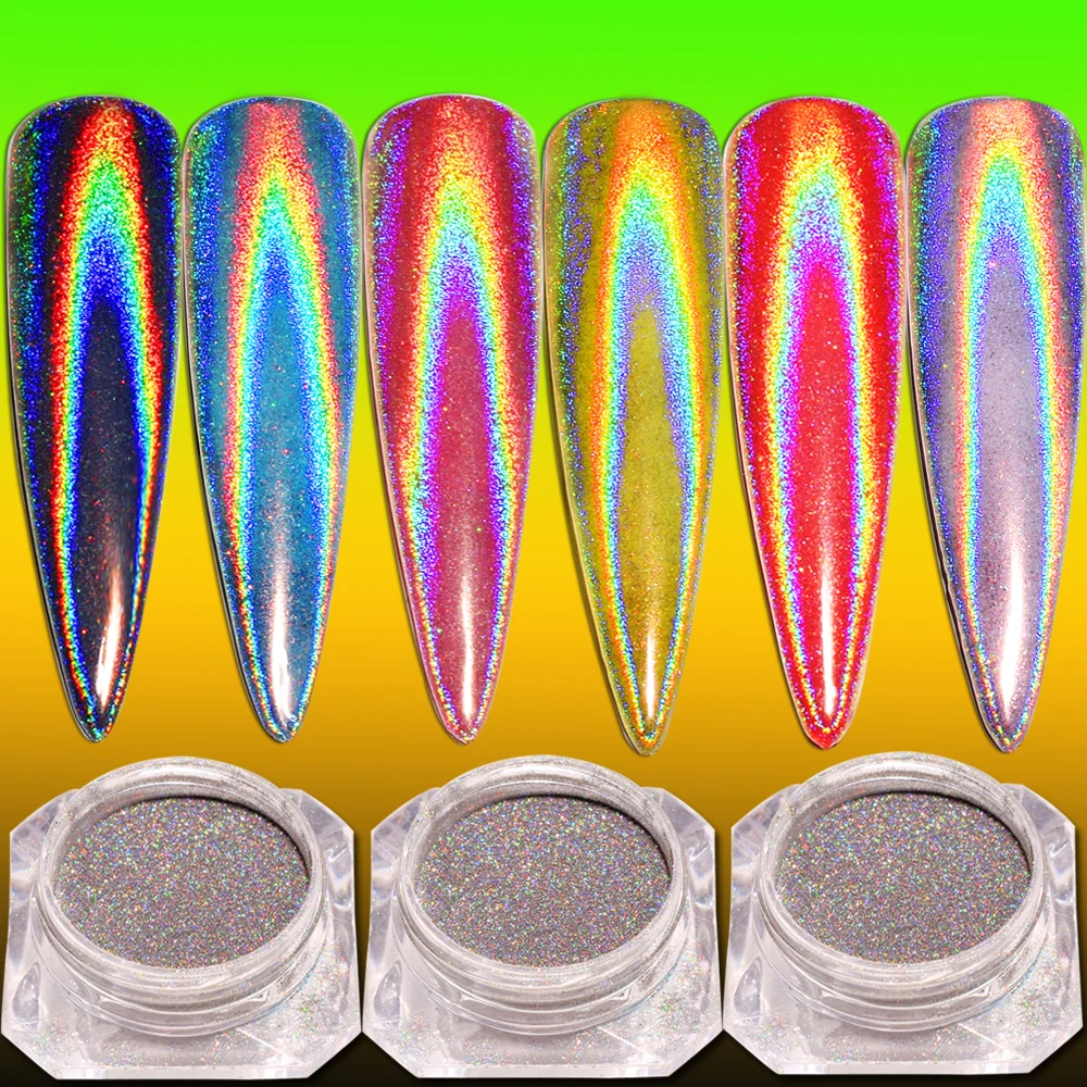 

0.2g/box Holographic Laser Silver Shining ultra Fine Nail Glitter Dust Powder for Nail Polish Decoration