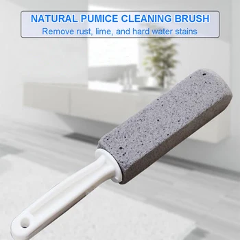 

Toilets Brushes Natural Pumice Stone Cleaning Stone Cleaner Brush With Long Handle for Toilets Sinks Bathtubs