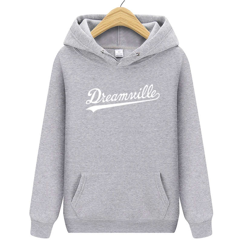 gray2 Модные Новинка; худи Для мужчин хип-хоп DREAMVILLE Коул Логотип с капюшоном Swag письмо флисовые J худи с принтом Cole зимние толстовки Мужские пуловер - Цвет: gray2