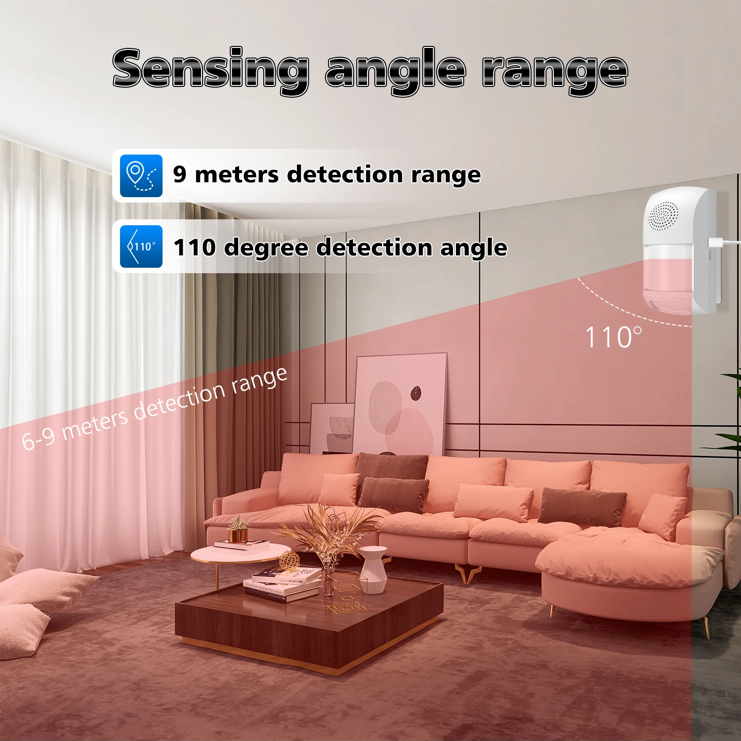 assaltante detector de movimento pir sensor alarme