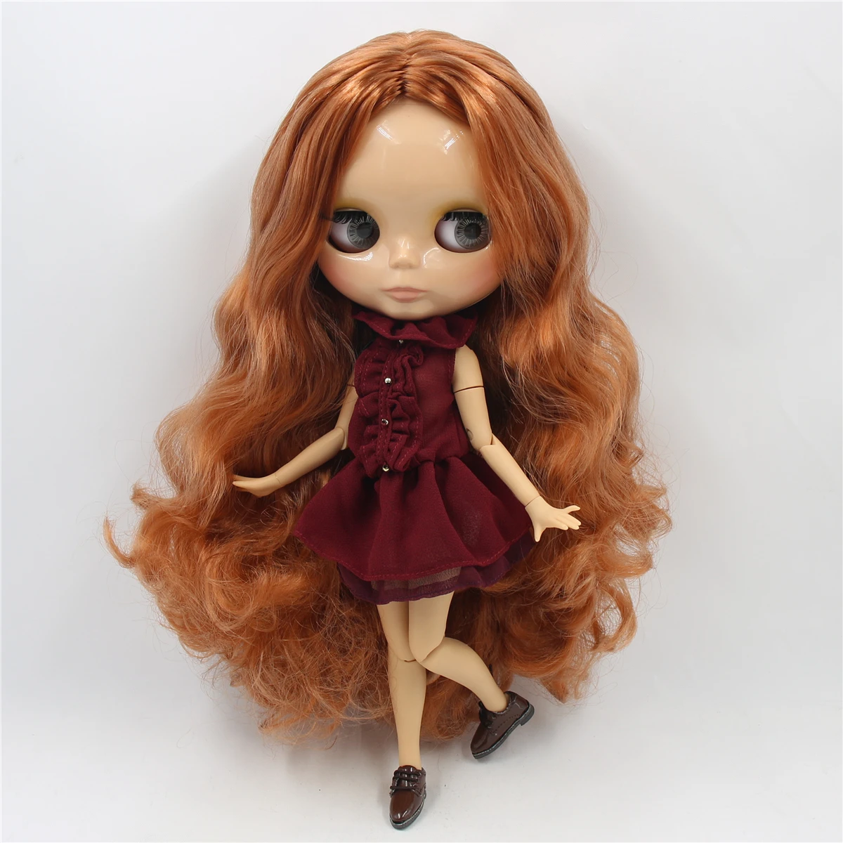 ICY DBS Blyth Doll 1/6 bjd toy joint body tan skin doll 30cm shiny face for DIY custom doll 5