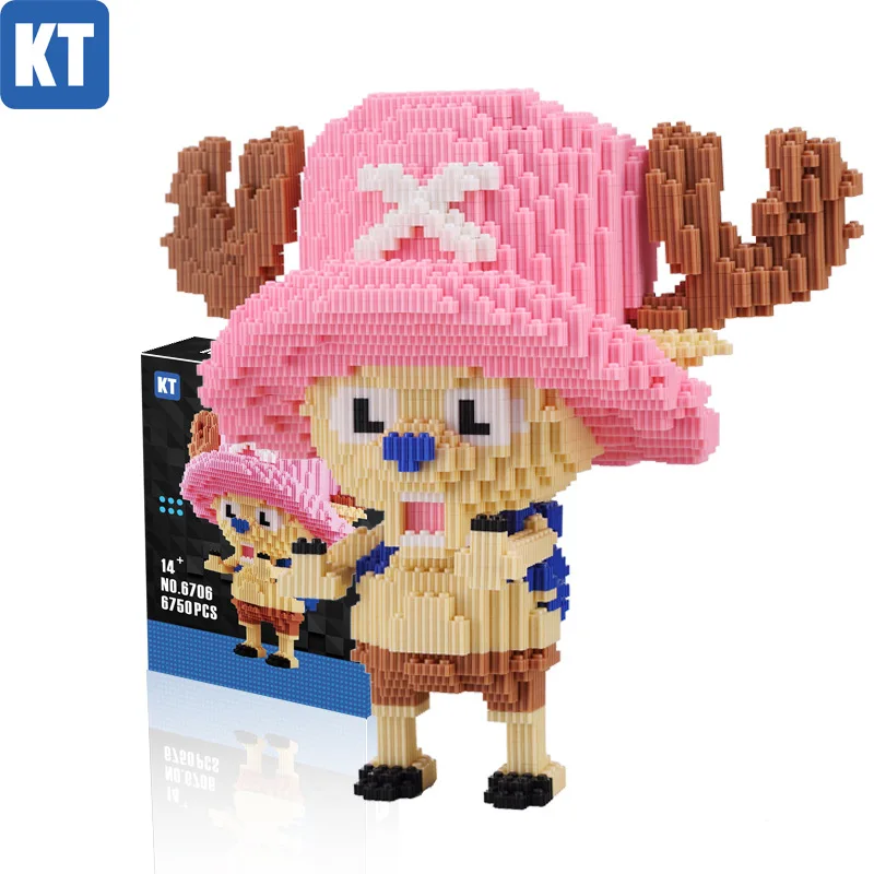 

KT Animal One Piece Anime Pirate Tony Chopper Building Blocks Small Diamond Bricks 3D Model DIY Building Toy for Children Boys