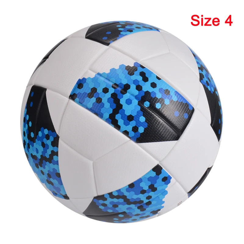 Blue White Size 4 New High Quality Soccer Balls Office Size 5 Football PU Leather Outdoor Champion Match League Ball futbol bola de futebol - Цвет: Blue White Size 4