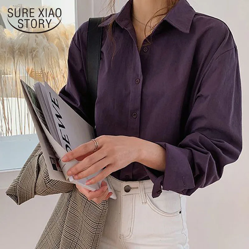 В винтажном стиле женская блузка Рубашки осень-зима для офиса с отложным