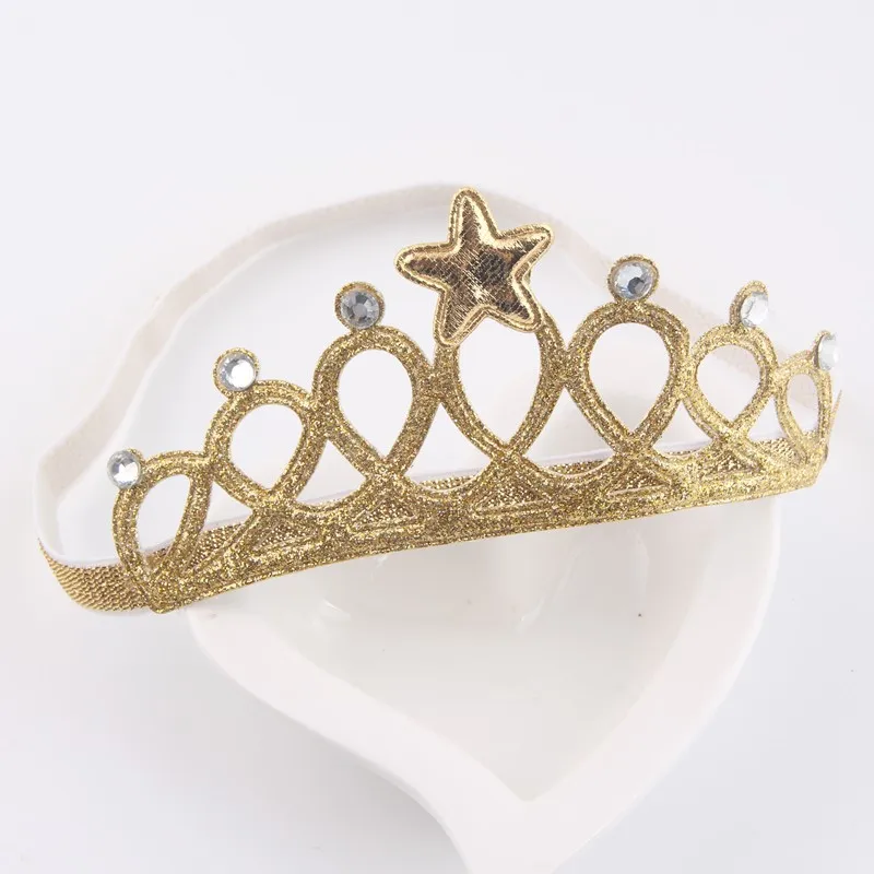 Fancy Little Girls Princess Headbands Cute Hairband Kids Crown Headband Gold and silver Hair Band Accessories Glitter