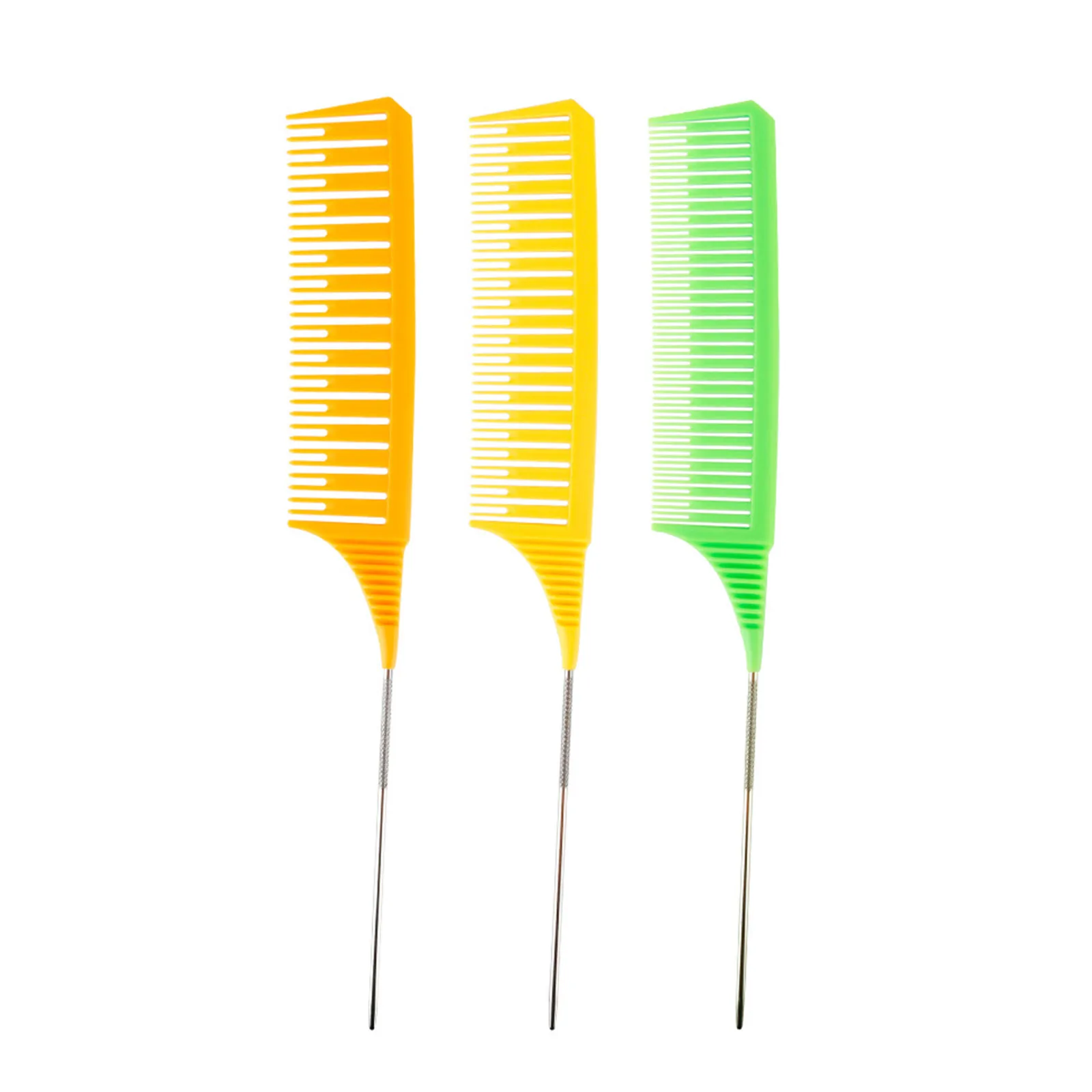 Hair Styling Combs Tailed Comb Set Coloring Dyeing Salon Tool Sectioning Highlighting Weaving Cutting for Hairdressing | Красота и
