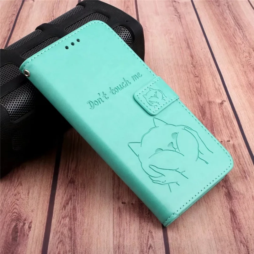Mint Магнитный кошелек чехол для телефона для samsung Galaxy S8 S9 S10 Plus кожаный флип-чехол с узором для samsung Note 10 Plus S10E - Цвет: Mint